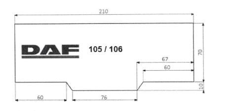 Materasso per camion DAF 105/106 210x80
