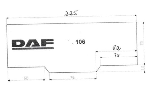 Materasso per camion DAF 106 225x80