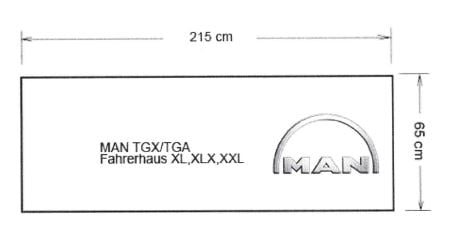 Materasso per camion MAN TGX/TGA XL,XLX,XXL 215x65