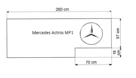 Materasso per camion Mercedes Actros MP1 200x75