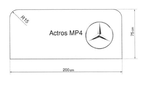 Materasso per camion Mercedes Actros MP4 BigSpace 200x75
