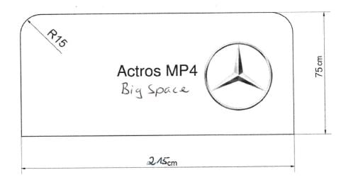 Materasso per camion Mercedes Actros MP4 GigaSpace 215x75