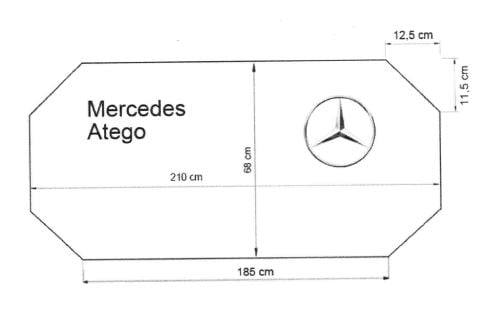 Materasso per camion Mercedes Atego 210x68