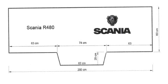 Materasso per camion Scania R480 200x80